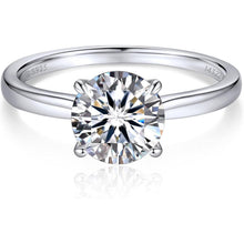 Verlobungsring Damen Moissanit 2 Karat 925 Sterling Silber D VVS1