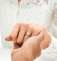 Verlobungsring Damen 2 Karat Moissainte 925 Silber D VVS1