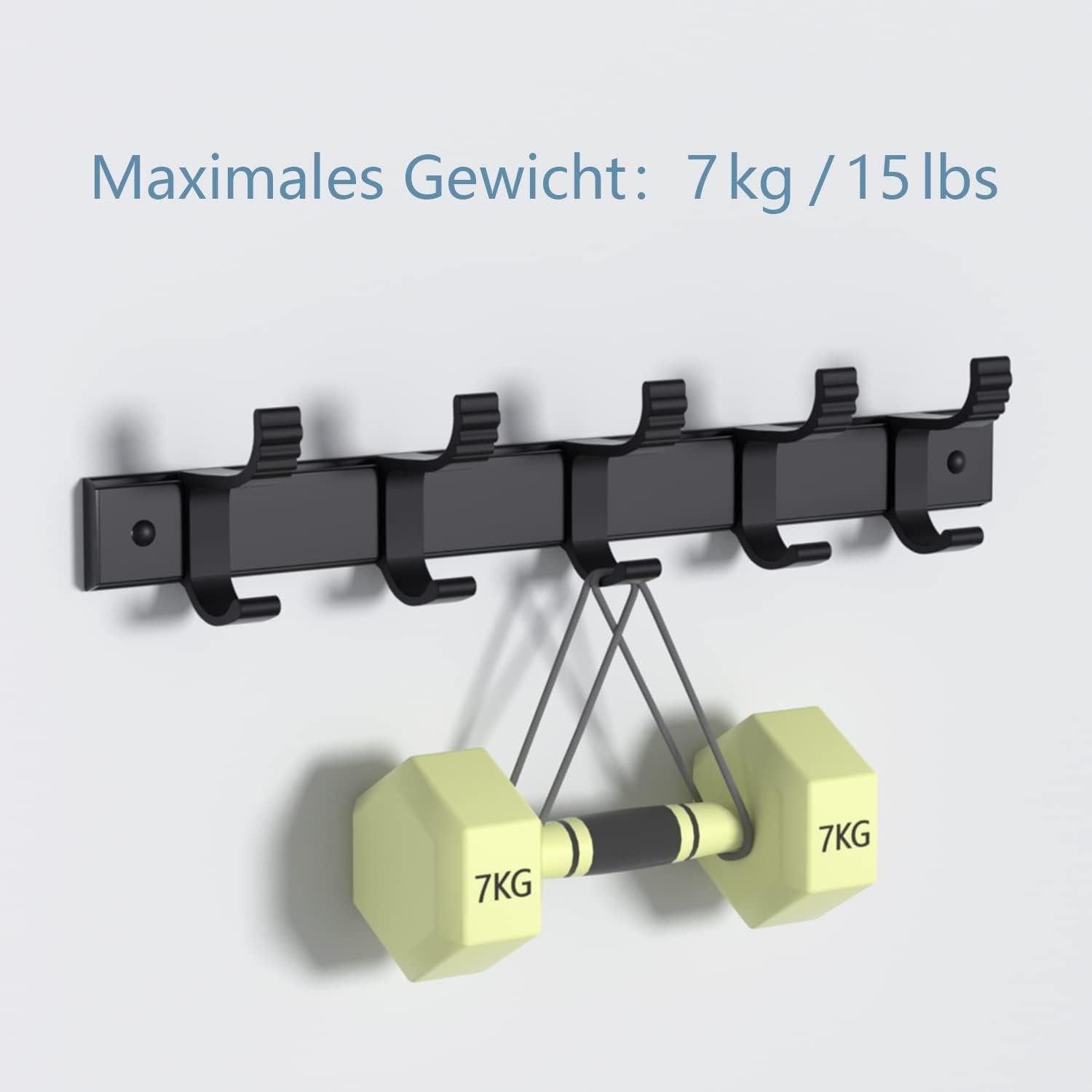 Kleiderhaken Wand Schwarz 5 Haken 30cm Garderobenhaken Ohne Bohren