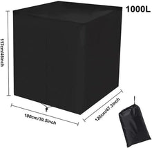 IBC Tank Abdeckung 1000l Schwarz mit Reißverschluss