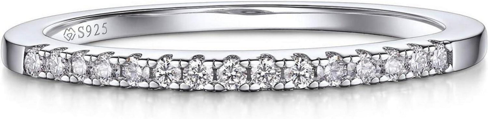 Moissanit Verlobungsring Silber 925 Damen Herren Eternity Ring