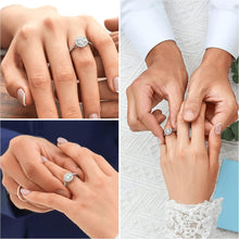 Verlobungsring Damen Silber 1 Karat Moissanite Halo