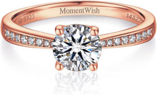 Verlobungsring Damen 1 Karat Moissanite Diamant 925 Silber