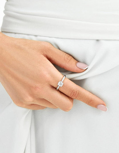 Verlobungsring Damen 1 Karat Moissanite Diamant 925 Silber
