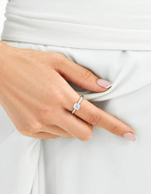 Verlobungsring Damen 1 Karat Moissanite Diamant 925 Silber