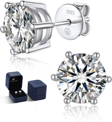 Moissanite Ohrringe Silber 925 Ohrstecker Diamant Stecker hypoallergen