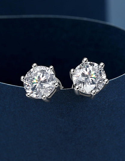 Moissanite Ohrringe 925 Silber Ohrstecker Diamant Hypoallergen 1-4 Karat