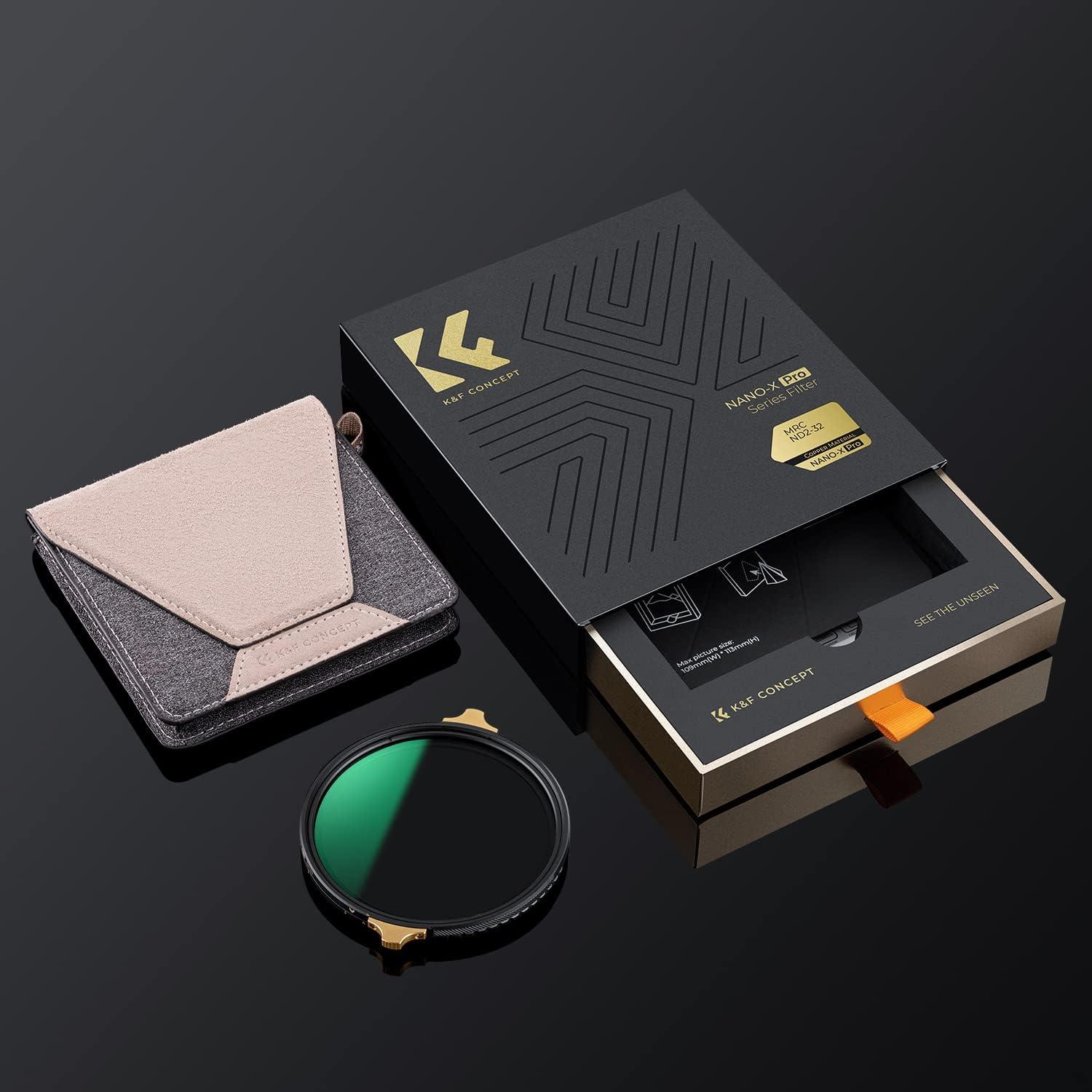 82mm K&F Concept Nano-X PRO Variabler ND Filter ND2-32 1-5 Stop