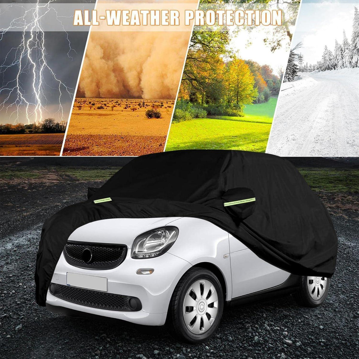 Wasserdichte Autoabdeckung Smart Fortwo W451 W453 2016-2024