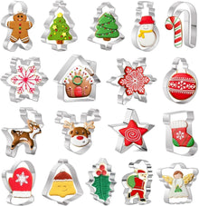 18-teiliges Weihnachts Ausstecher Set aus Edelstahl