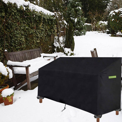 Gartenbank Schutzhülle 2/3 Sitzer Schwarz 165x67x65/91cm
