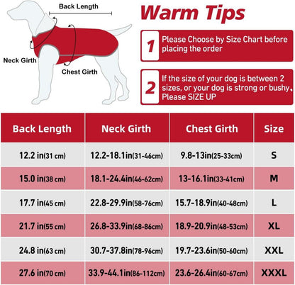 Hundemantel Wasserdicht Winter Fleece Warme Jacke Reflexstreifen