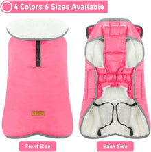 Reflektierende Hundeweste Wasserdicht Fleece Pink Größe L