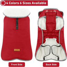 Winter Hundemantel warm wasserdicht reflektierend XL Rot