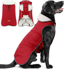 Hundemantel Winter Warme Jacke für große Hunde Rot XXL