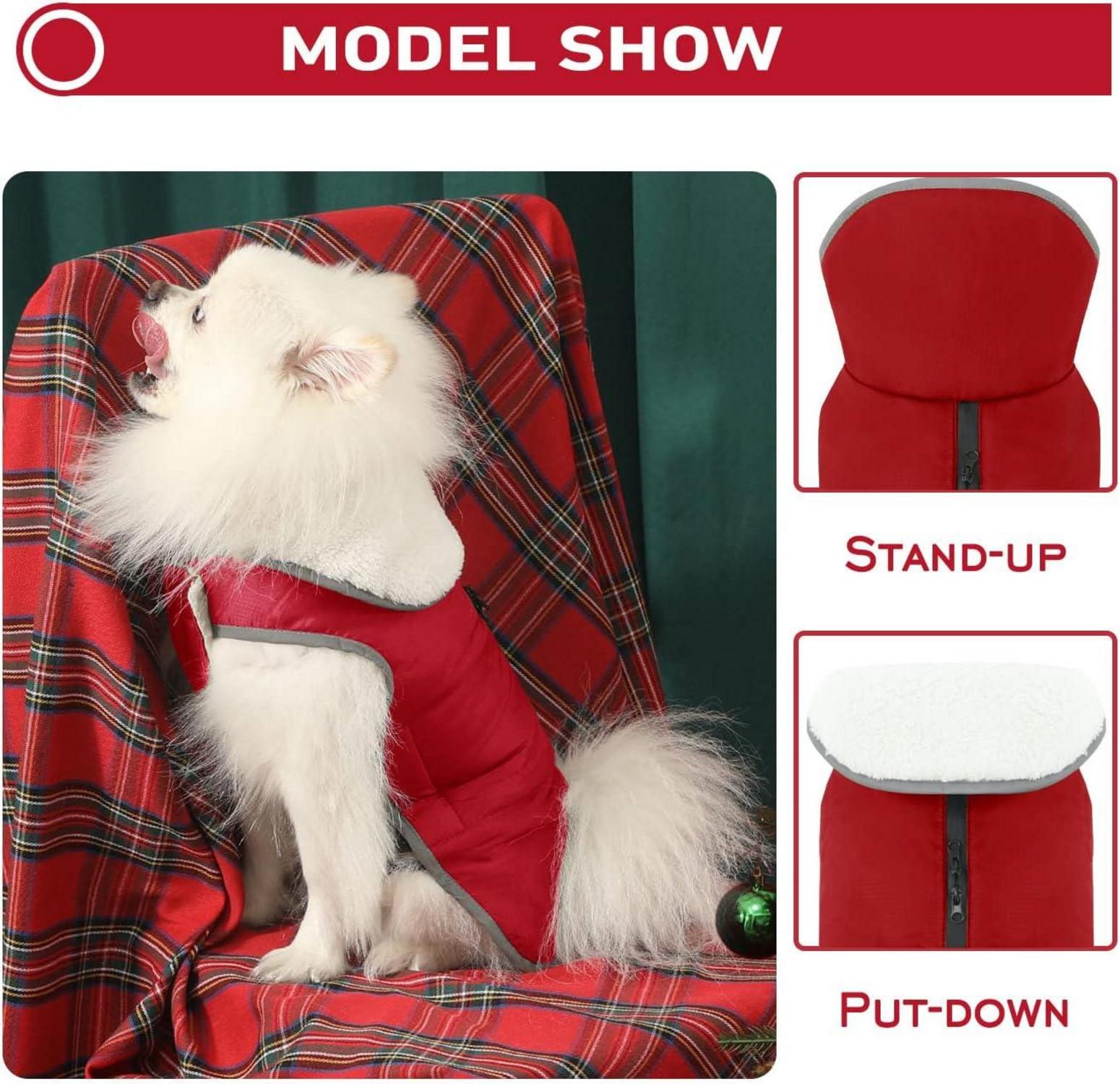 Hundemantel Winter Warme Jacke Hundejacke XXL Rot Warme Haustierjacke
