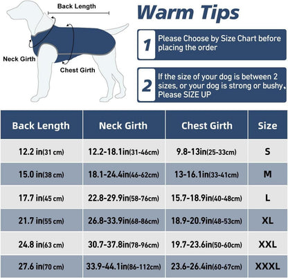 Hundemantel Wasserdicht, Hundejacke Fleece Wintermantel