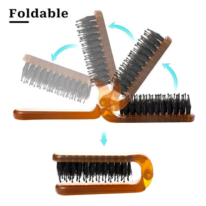 Faltbare Reisehaarbürste Mini Haarkamm Borsten Haar kämmen