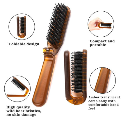 Faltbare Haarbürste Reisehaarbürste Mini Haarkamm Borsten Haarkamm