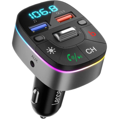 Bluetooth 5,0 FM Transmitter Auto Adapter mit Dual-Mikrofon