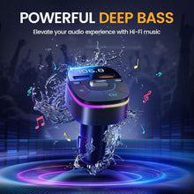 Bluetooth 5,0 FM Transmitter Auto Adapter mit Dual-Mikrofon