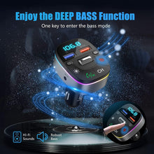 Bluetooth 5,0 FM Transmitter Auto Adapter mit Dual-Mikrofon