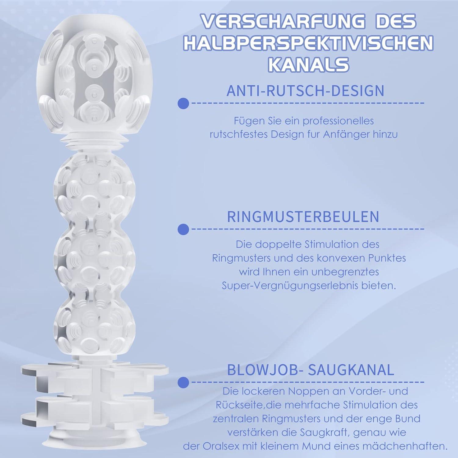 Kristall Masturbator Cup Transparent Realistisch Groß 3D