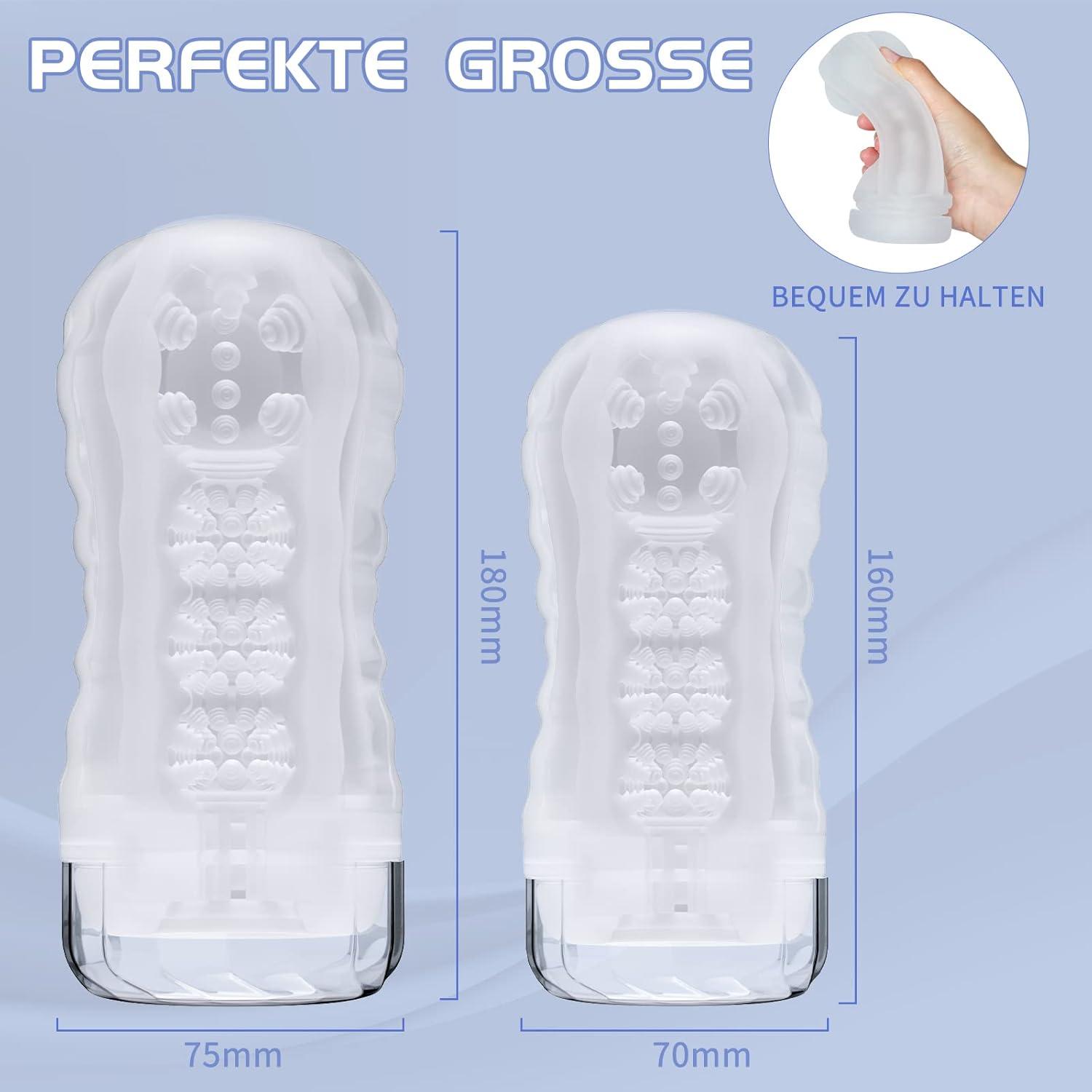 Masturbator Cup Transparent 3D Vagina Liebestunnel Erotik Sexspielzeug