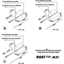 Dartflights und -schaft Set, Big Wing Shape, Größe M