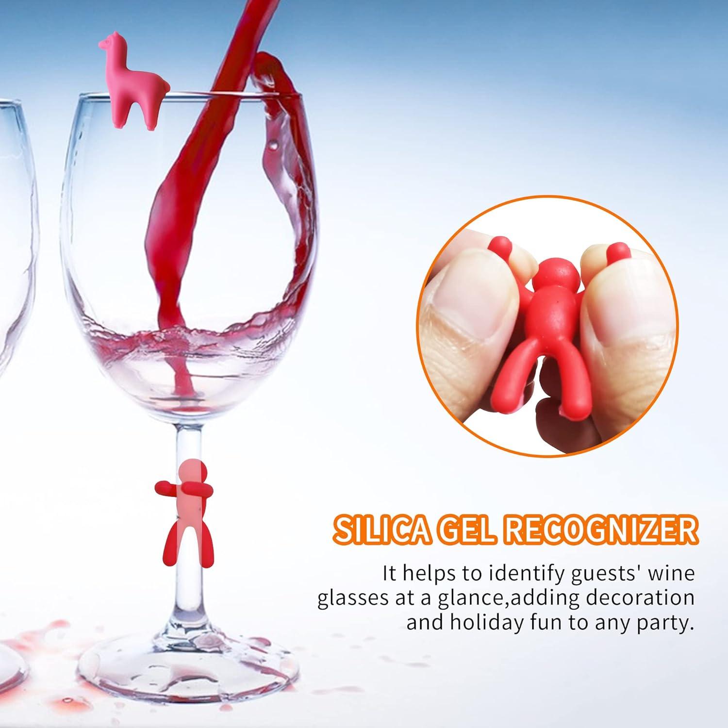 Glasmarker 41PCS Silikon Trinkgläser Markierung Getränkemarker