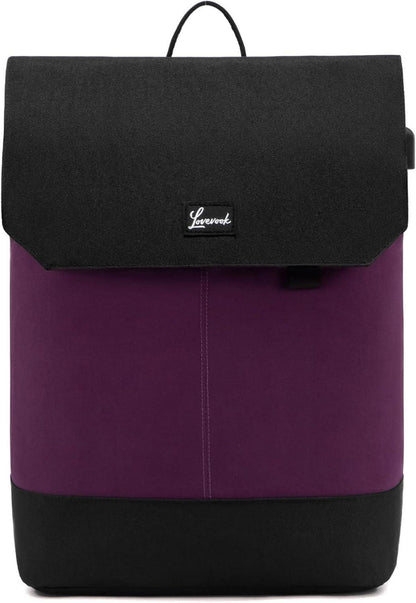 Rucksack Damen 15,6 Zoll Laptop USB Ladeanschluss Wasserdicht Schwarz