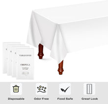 Einweg Tischdecke Weiß 137x274 cm (4 Stück) Wasserdicht für