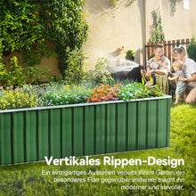 Hochbeet Metall 258x90x60cm Verzinkter Stahl Rostfrei für
