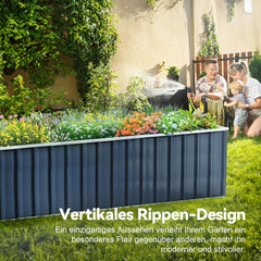 Hochbeet Metall 258x90x60cm Verzinkter Stahl Rostfrei
