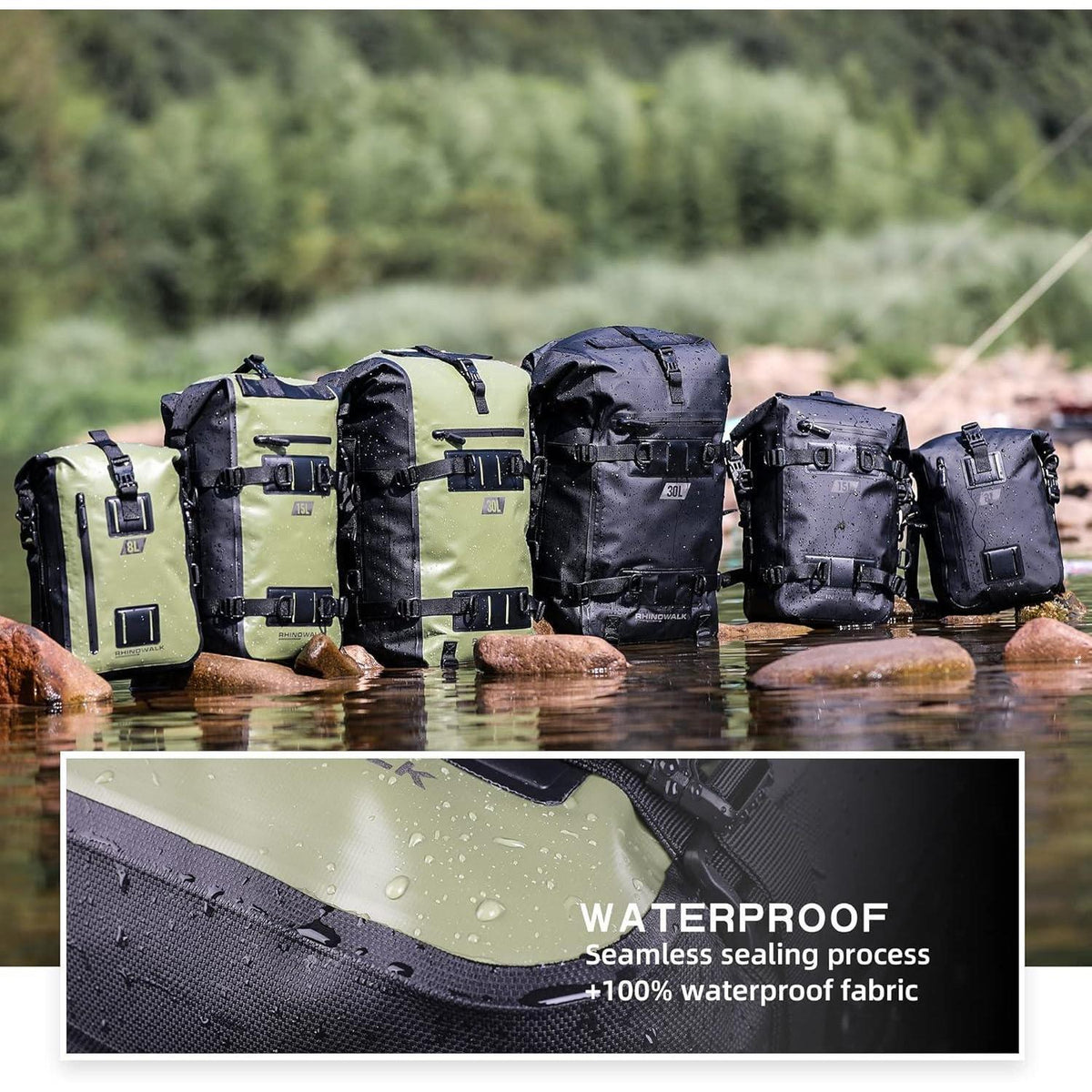 Motorrad Sitztasche Wasserdicht 8/15/30L Gepäckträger Tasche