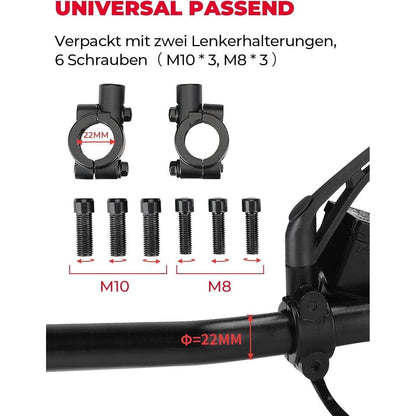 Motorrad Spiegel e geprüft Universal M8 M10 Rückspiegel