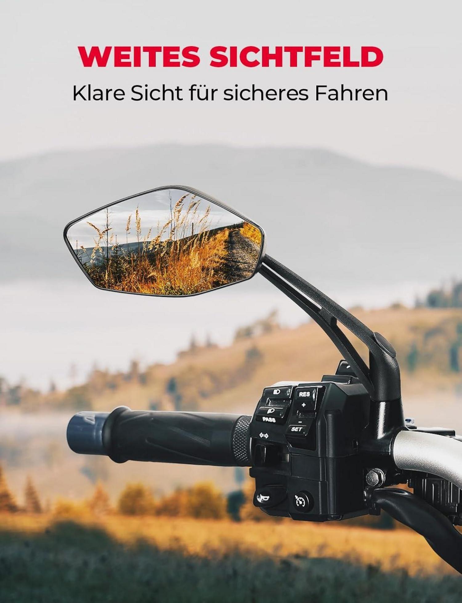 Motorrad Rückspiegel e geprüft einstellbares Drehgelenk