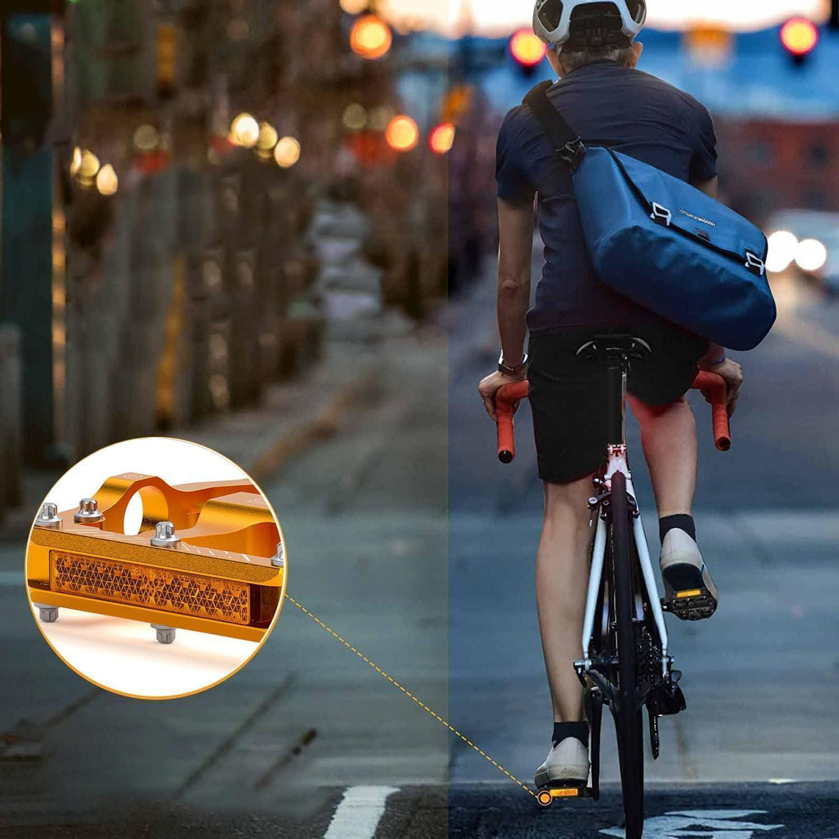 CNC Aluminium Fahrradpedale mit Reflektoren – Leicht & Antirutsch