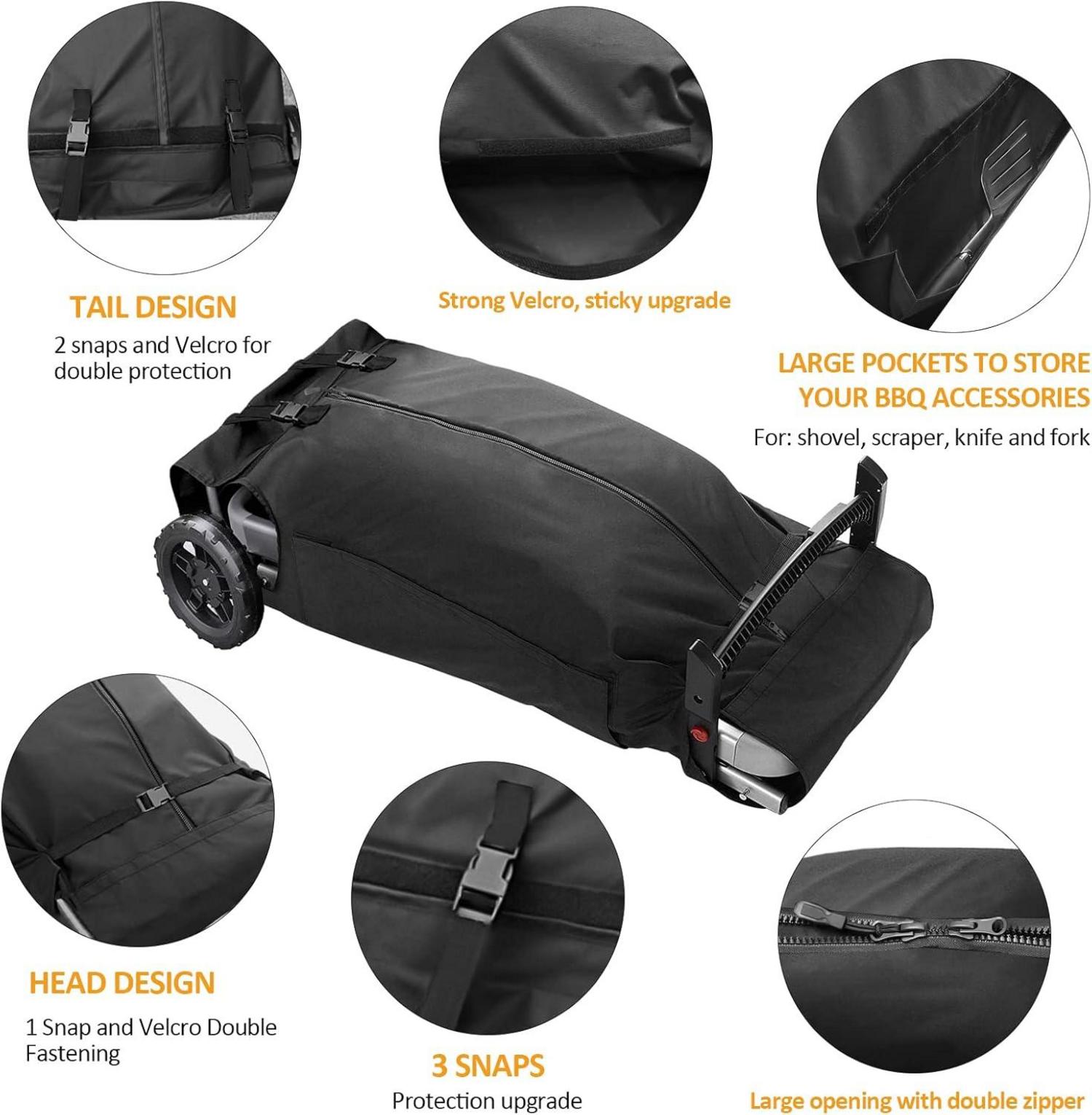 Gasgrill Abdeckung für Weber Traveler LP Black 9010053 115x65x24cm