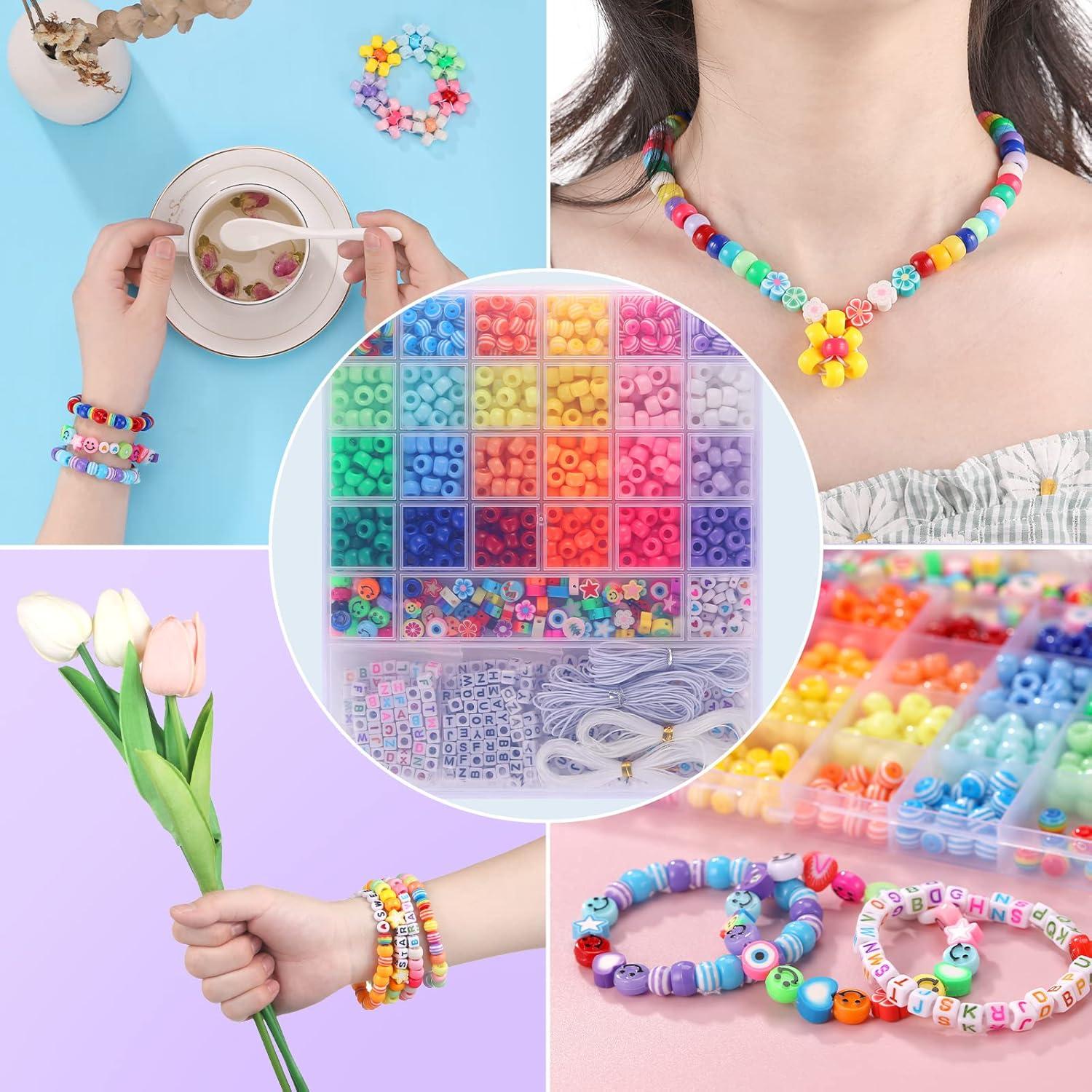 1170 Stück Pony Beads Mädchen Perlen DIY-Set 18 Farben