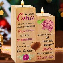 Herz Kerzenhalter Oma Geschenk Weihnachtsgeschenke Holz Kerzenständer
