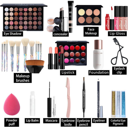 Komplettes Make-up Set für Anfänger & Profis – Geschenk-Set