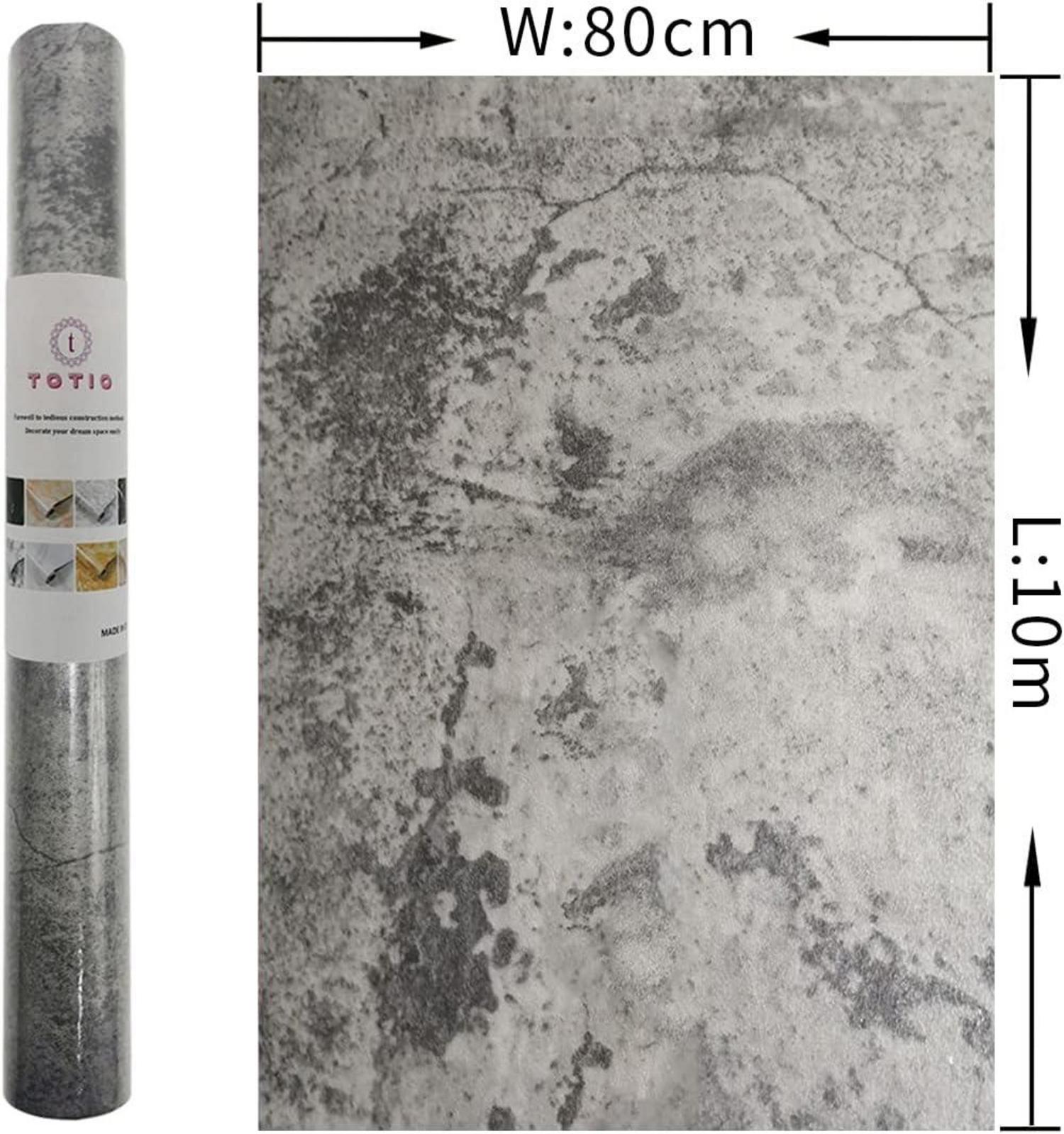Graue Beton Selbstklebefolie Möbelfolie 80x10cm Wasserfest Zementmuster