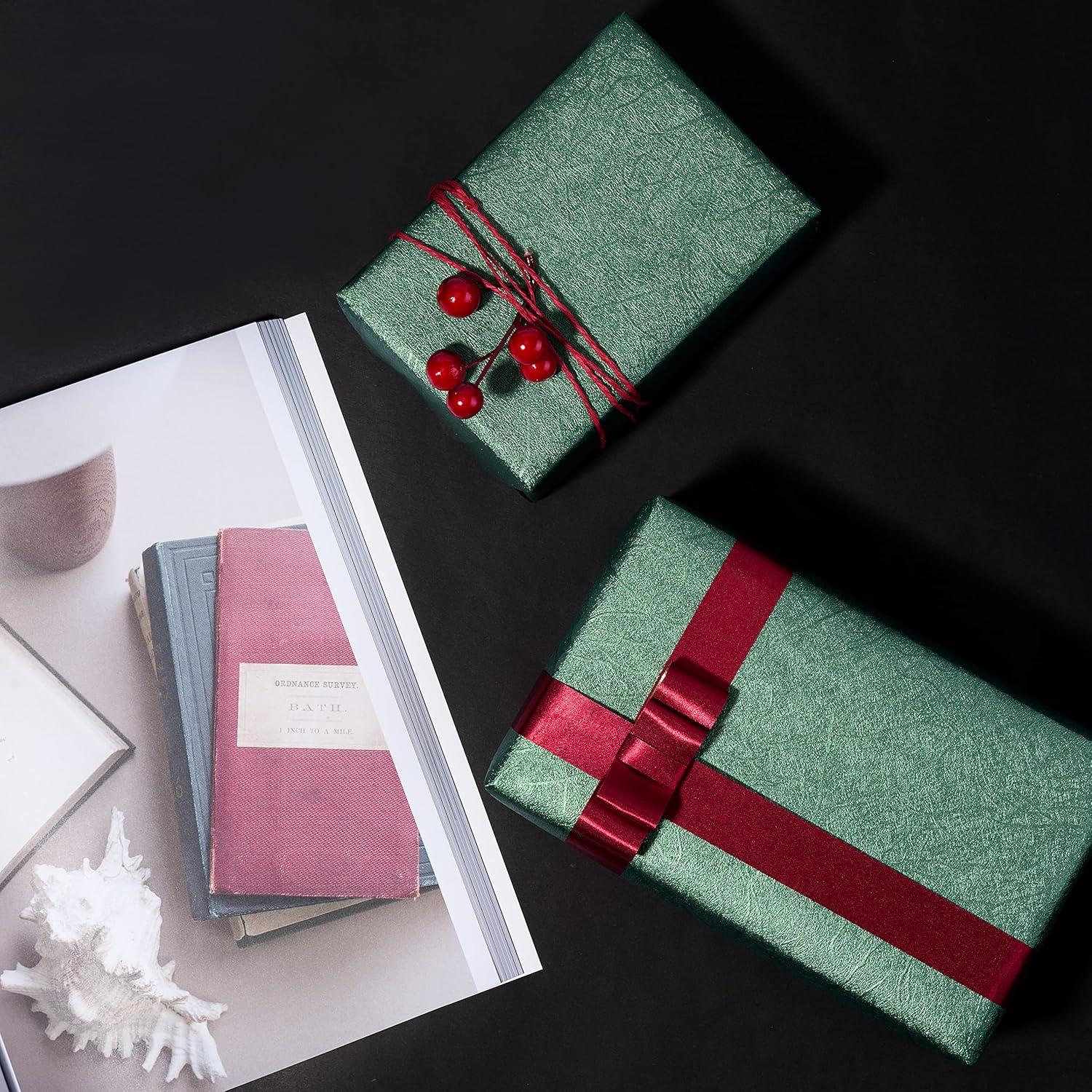 Geschenkpapierrolle Wendbar Grün Schwarz 43,2cm X 5m