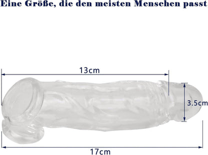 Penishülle Penis Sleeve Extender 17cm Hodenring Verzögerung