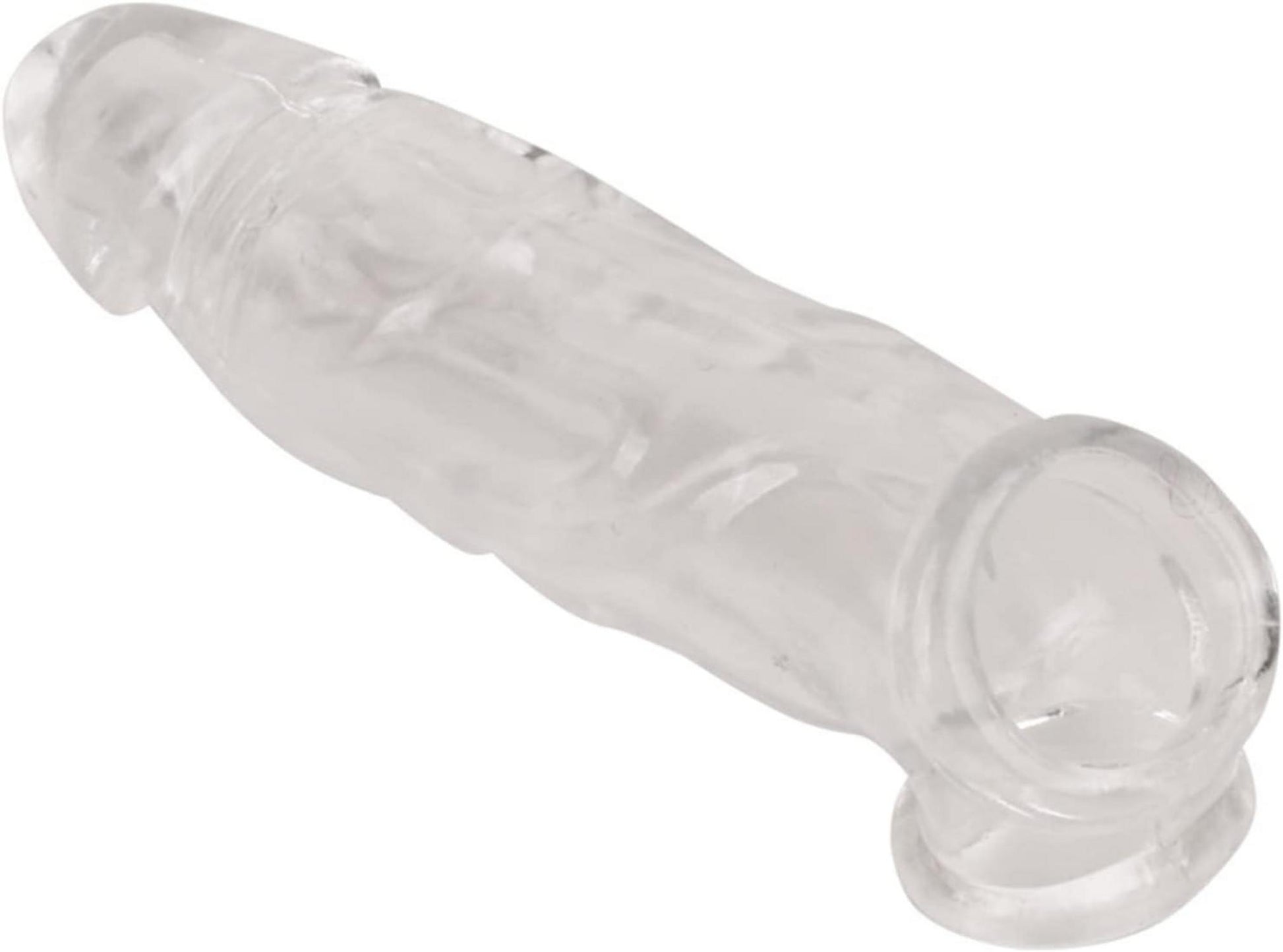 Penishülle Sleeve Extender 17cm für Vergrößerung und Verlängerung, Dildo mit Hodenring