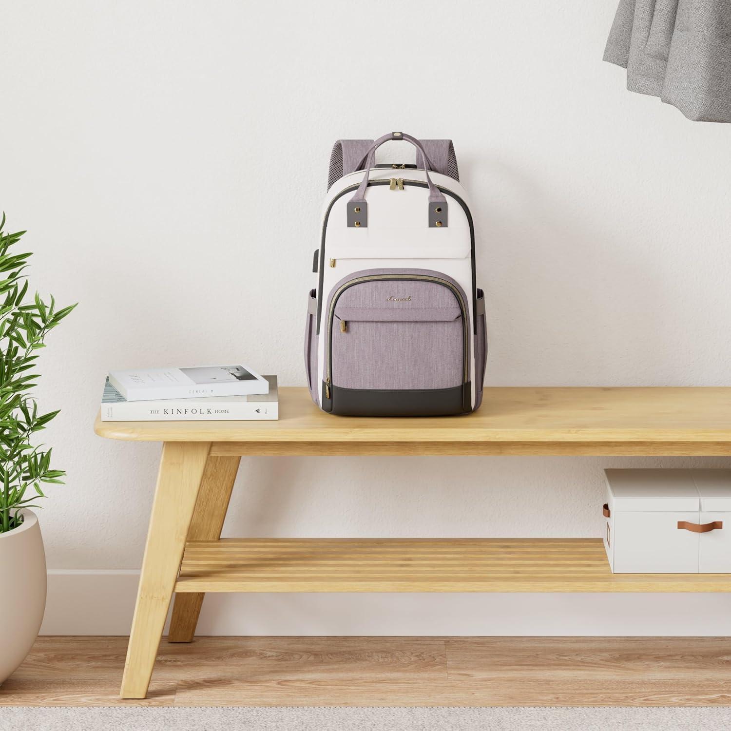 LOVEVOOK Rucksack Damen 15.6 Zoll Laptop Schulrucksack