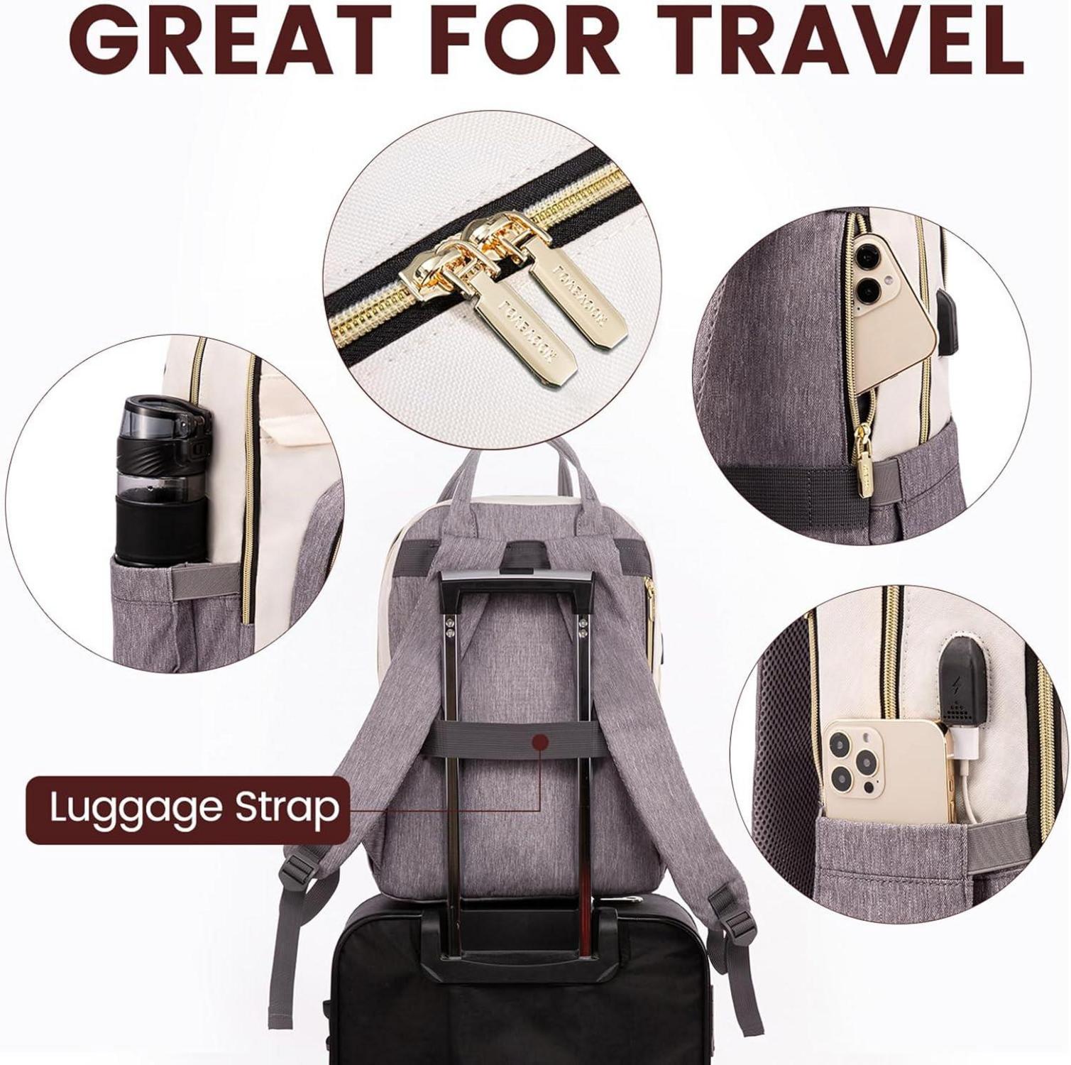 Damen Rucksack 15.6 Zoll Laptop Schulrucksack wasserdicht