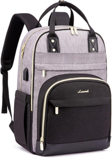 Laptop Rucksack Damen 15.6 Zoll Wasserdicht Anti-Diebstahl Grau