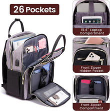 LOVEVOOK Damen Rucksack 15.6 Zoll Laptop Mädchen Wasserdicht